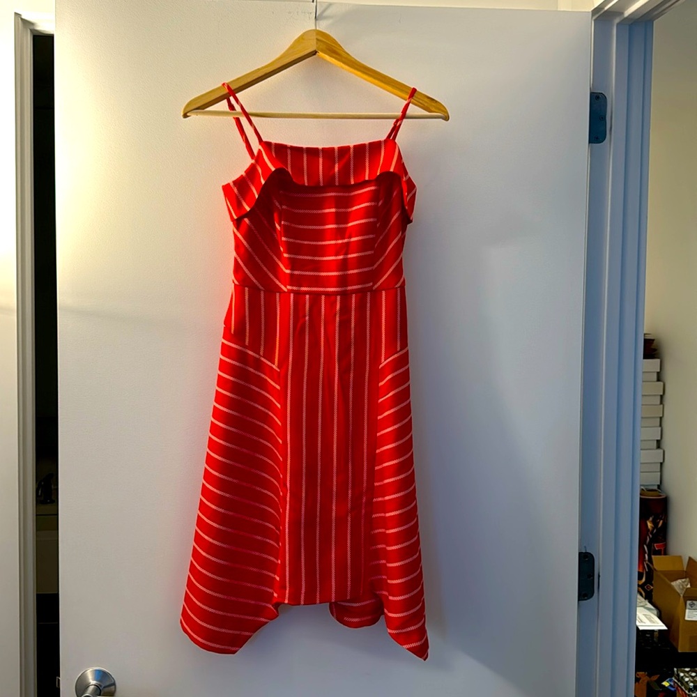 Banana Republic Red Striped Dress
